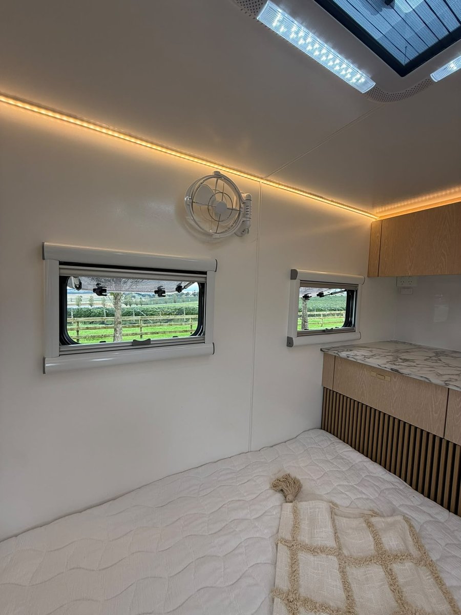 Windows, ventilation and warm lighting